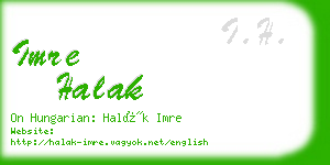 imre halak business card